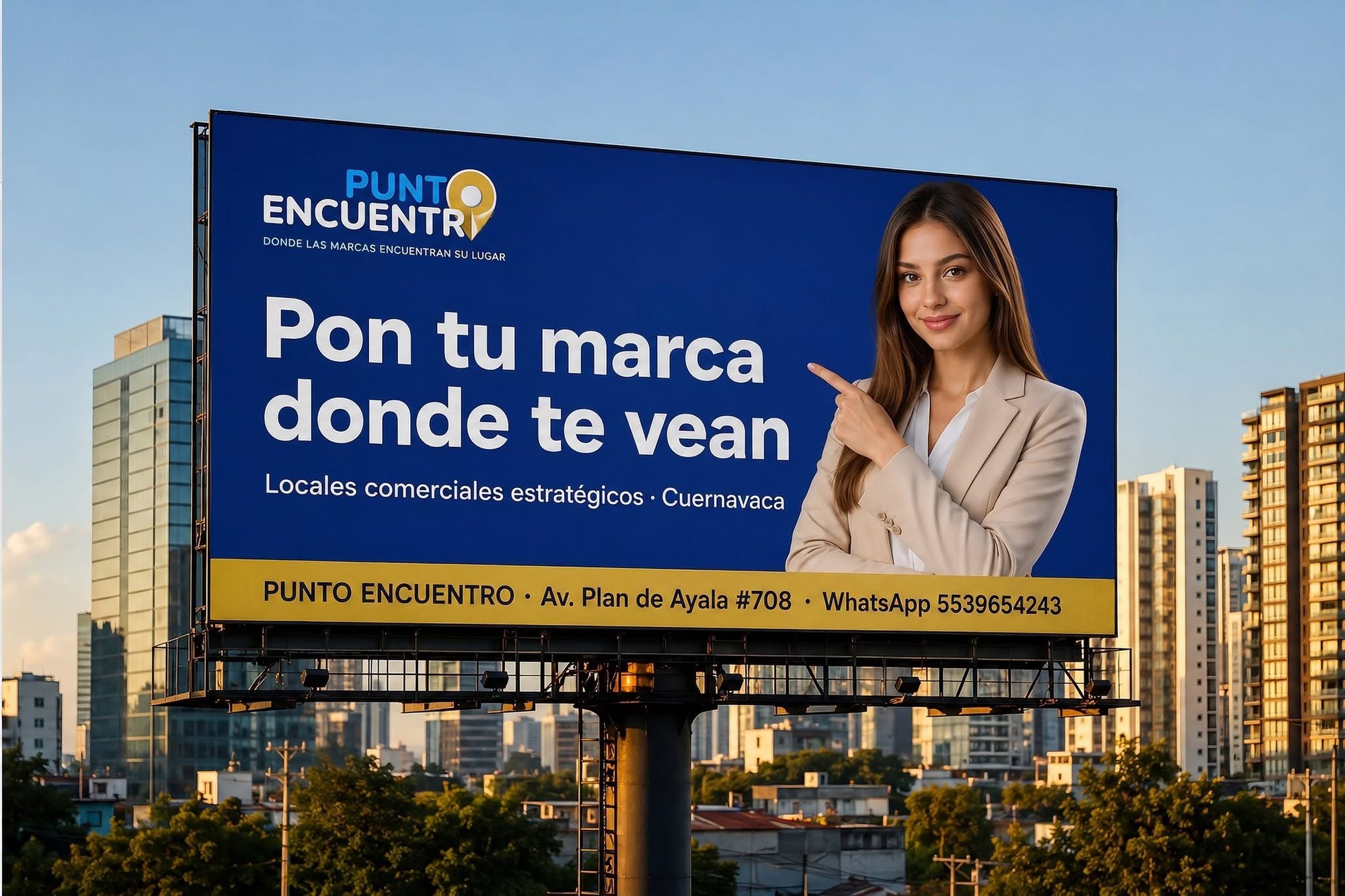 Anuncio de Punto Encuentro para renta de locales comerciales